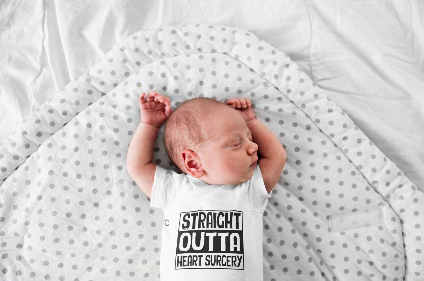 Straight Outta Heart Surgery Organic Onesie
