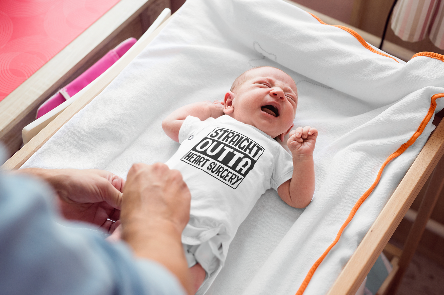 Straight Outta Heart Surgery Organic Onesie